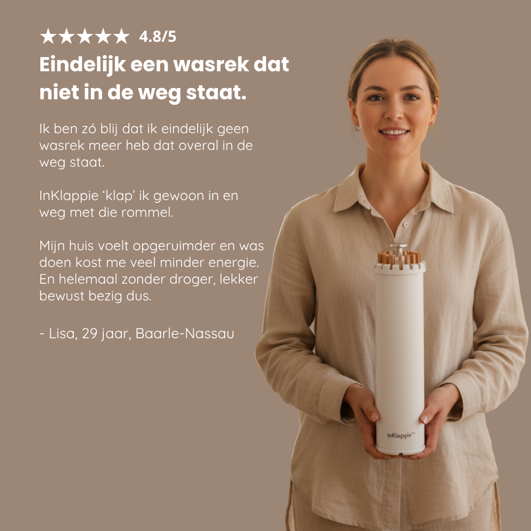 InKlappie™ - Nooit meer ruimtegebrek met dit compacte droogrek